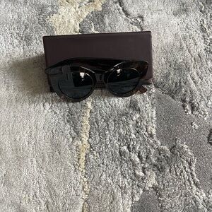 Fendi Brown Havana Cat-Eye Sunglasses